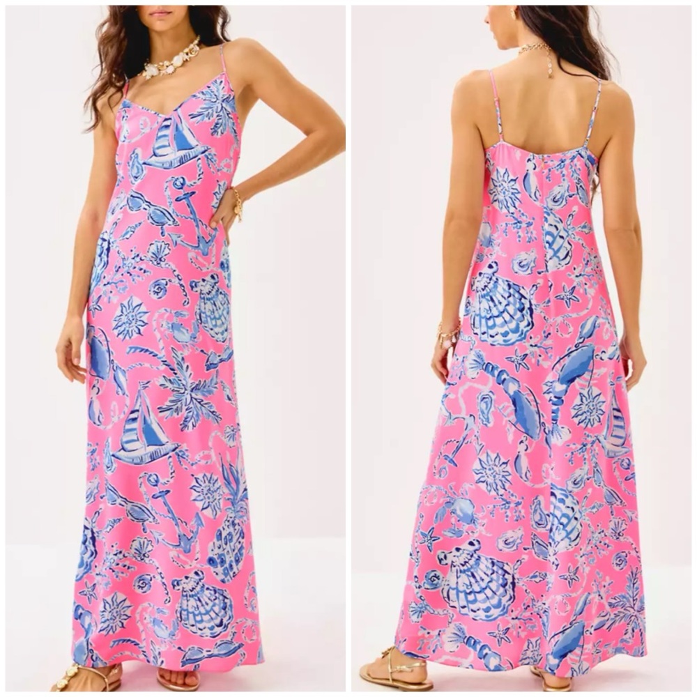 NWT 100% silk Verica Maxi Dress